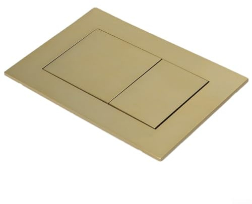 Doppia piastra di scarico, pannello a filo sotto copertura per fornisce un modo comodo ed efficiente per controllare lo scarico della toilette (oro brillante)