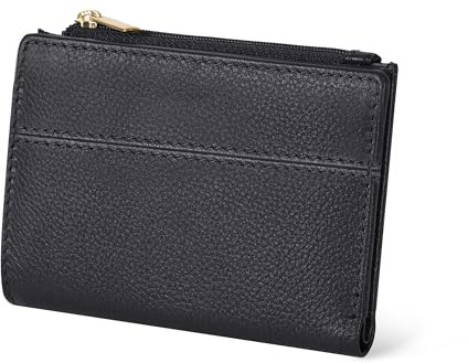 Full Grain Leather Card Holder Wallet for Women - RFID Bifold Small ID