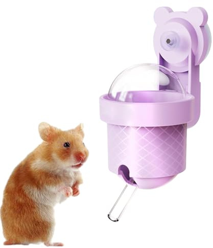 Hamster Water Feeder, Hamster Water Bottle for Glass Tank, Leak-Proof Water Feeder for Cages - Small Animal Cage Accessories for Hedgehogs, Chinchillas, Hamsters, Guinea Pigs