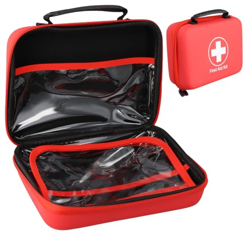 Family Emergency Care Kit, Waterproof Eva Storage Case, Compact Kit for Travel, Outdoor Activities, Home, Office, Camping, Hiking, Vehicle