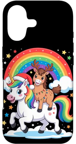 Cheval Licorne Arc-en-Ciel Équitation Chevaux Coque pour iPhone 17