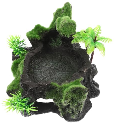 SOIMISS Gamelle pour Reptiles en Résine Résistante à l'usure Bol d'eau Coloré et Décoratif Surface Lisse pour Terrarium Bol Nourriture et Abreuvoir Sécurisé pour Tortues et Lézards