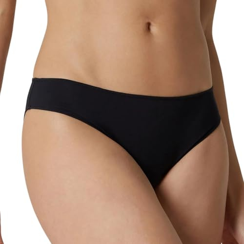 Intimitaly Slip Donna Cotone Vita Bassa, Cotone Bielastico Mini, Bianco e Nero, Confezione da 6 Pezzi Standard Oeko Tex (IT, Testo, M, Regular, Regular, 6 Nere)