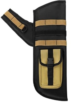 QAUUCP Tiro con L'Arco Faretra a Freccia Borsa for frecce da tiro con L'Arco, Marsupio Porta Tasche, for Accessori, faretra in Tela for(Khaki)