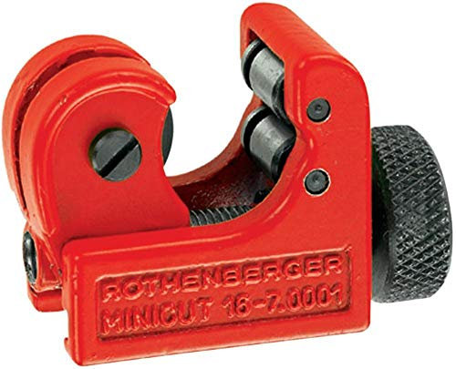 ROTHENBERGER MINICUT I Pro DURAMAG Magnesium Rohrabschneider, 3mm-16mm Arbeitsbereich Durchmesser | 70401 |Schneiden von Rohre mit Ø 3-16mm, Stützrollen mit Einstich