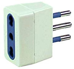 Poliplast ADATTATORE RIDUTTORE SEMPLICE SPINA 16A PRESA 10A / 16A BIANCO