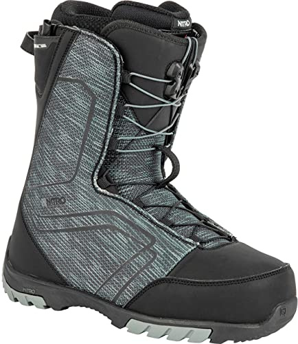 Nitro Snowboards Herren Sentinel TLS '23 All Mountain Freestyle Schnellschnürsystem günstig Boot Snowboardboot, Black