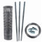 Aquagart Z-Profil Zaunpfosten Wildzaun Komplettset I 50m Knotengeflecht Zaun mit Zaunpfählen Spanndraht & Drahtspannern (50m Zaun 150/19/15 + 15 Z-Pfosten 2m+ 250m Spanndraht & 10 Spanner)