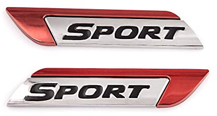 1 paio di emblema sportivo auto parafango laterale adesivo distintivo in metallo emblema decalcomanie per sport