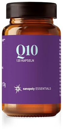 Sanopoly ESSENTIALS Q10 Kapseln hochdosiert x 120 I Coenzym Q10 aus pflanzlicher Fermentation 100mg pro Kapsel I Vegan, ohne künstliche Zusatzstoffe