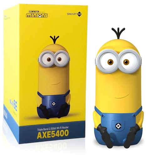 Davolink Minions Kevin Wi-Fi 6E-router – lyft din anslutningsupplevelse 2024 med spelrouter med hög hastighet – säker reseWiFi router