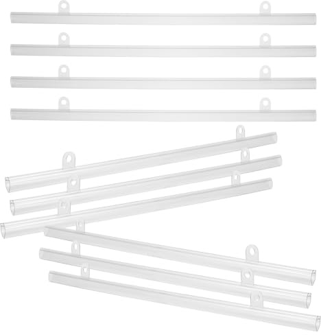 Abaodam 10 Colgadores de Carteles Pvc 40 Cm Colgador, Riel de Sujeción para Póster, Marco para Colgar Cuadros, Soporte para Exhibición en Supermercados y Centros Comerciales