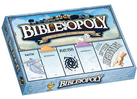 Late for The Sky Bibleopoly Family Board Game – Faith-Based Cooperative Christian Play for 2–6 Players, Ages 8+, Bible History, Build a Church for Sunday School