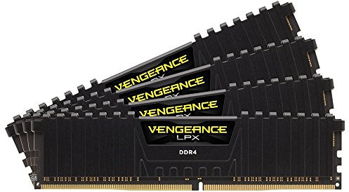 Corsair CMK16GX4M4B3000C15 Vengeance LPX 16 GB (4 x 4 GB) DDR4 3000 MHz C15 XMP 2.0 High Performance Desktop Memory Kit, Black