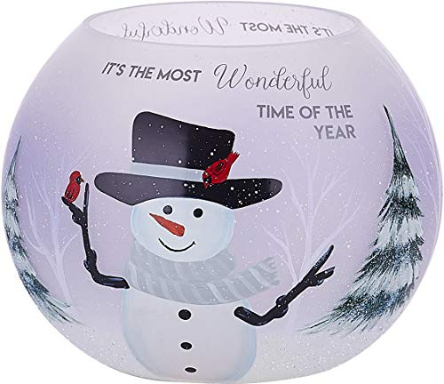 Pavilion Gift Company 5 Tealight Holder, White, 5 Inch Round