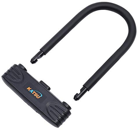 KATSU 4-Stelliges Kombinations-Vorhängeschloss Professionell Bügelschloss Fahrrad Fahrradschloss Diebstahlschutz U Lock 160MM Langem Bügel Sicherheitsschloss