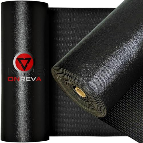 ONREVA Tool Box Liner 18 inch Wide x 24 Ft Large, Toolbox Drawer Liners, Heavy Duty Shelf Rubber Mat, Non Slip Pad Organizer for Rolling Tool Chest Drawers, Cabinet, Workbench, Black