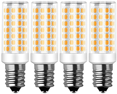 RANBOO E14 LED Lampe 9w Ersatz 75W Halogenlampen, 750LM, Warmweiß 3000K, AC 220-240V, Birnen für Kronleuchter, Wandlampe, Kühlschrank und Dunstabzugshaube, Nicht Dimmbar, Kein Flimmern, 4er Pack