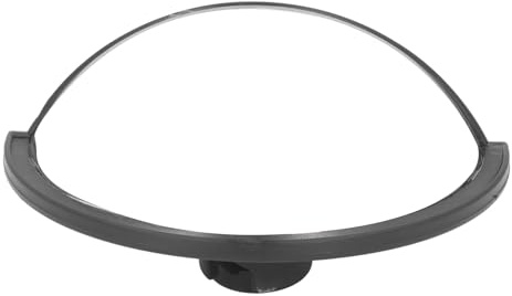 Miskall Specchio Esterno per Carrelli Elevatori, 22x12CM Sostituzione Specchietto Retrovisore Regolabile Convesso Semicircolare Grandangolare per Camion/Escavatori/Trattori/Macchine