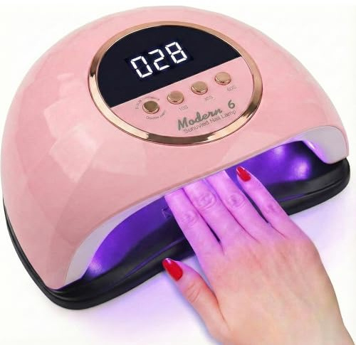 DAESOL PROFESSIONAL 268W UV LED Nail Lamp - Gel Nails Light Dryer with 51 LED Beads - Auto Sensor, 4 Timer Settings LCD Display - Fast Curing Lamp for Gel Polish Drying Machine - Home & Salon Use