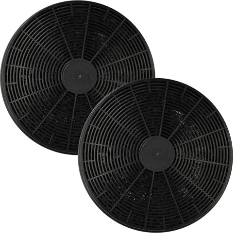 vhbw 2x Filtres à charbon actif compatible avec Hanseatic 277407 | SY-103B3-P2-600, SY-103B3-P2-C3-900 hotte aspirante - 17,5 cm