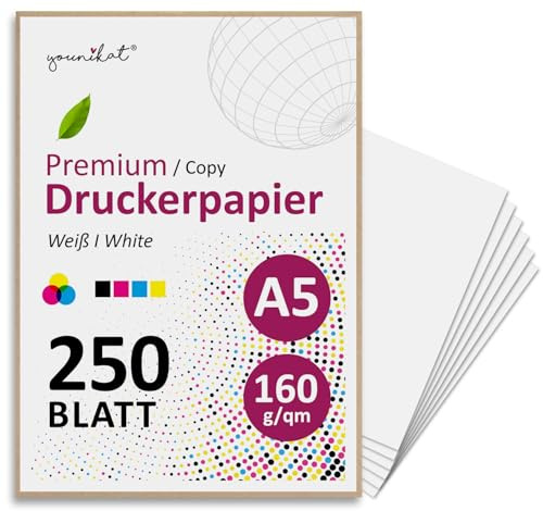 younikat Papel A5 blanco 160 g 250 hojas - you0193