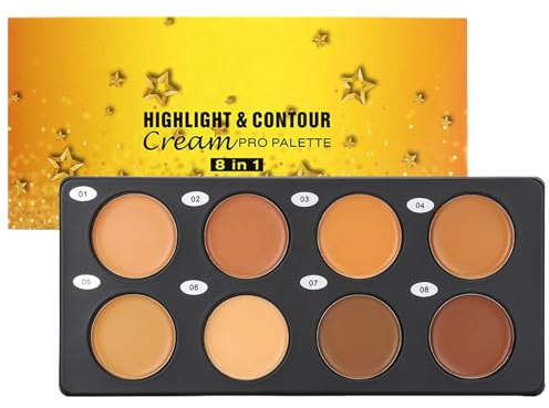 Concealer-Palette Für Die Farbkorrektur,8 Farbtöne Mit Voller Deckkraft Für Make-Up Und Kosmetik Des Gesichts - Konturierung Palette - Für Zuhause, Reise, Hotel, Wohnung Und