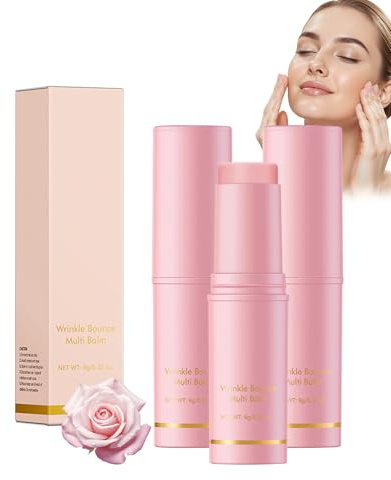 XdealCozyxc 3 Pcs Pure Wand, Anti Wrinkle Bounce Moisturiser Multi Balm Stick for Face Eye Lip Neck