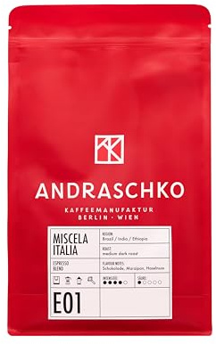 Andraschko - Miscela Italia Espresso Blend 250g - Fairer Kaffee - Mischung aus Brasilien | Indien | Äthiopien selbst geröstet