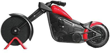 GuDoQi Rotella Tagliapizza, Taglia Pizza per Moto Creativa in Acciaio Inox, Tagliapizza Motociclo, Gadget da Cucina Cool (21,5 cm)