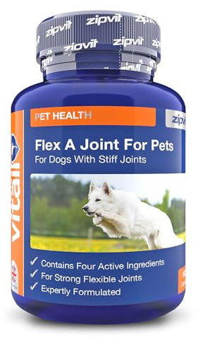Zipvit Flex A Joint for Pets. Glucosamine for Dogs and Cats Plus Chondroitin and MSM. 180 'Split and Pour' Capsules.