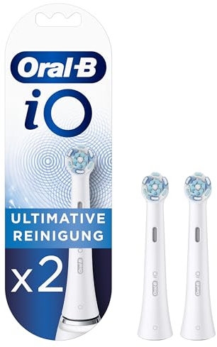 Oral-B iO Ultimative Reinigung Aufsteckbürsten für elektrische Zahnbürste, 2 Stück, ultimative Zahnreinigung mit iO Technologie, Zahnbürstenaufsatz für Oral-B Zahnbürsten