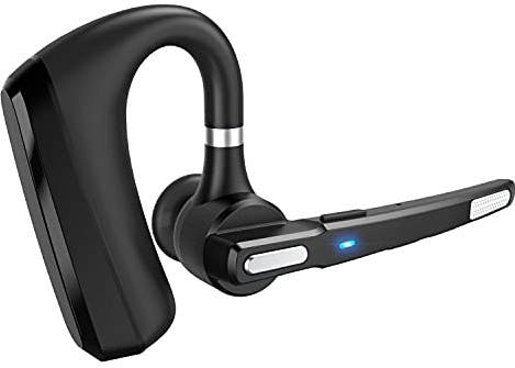 MQQC Bluetooth Headset V5.0, Wireless Bluetooth Earpiece 24Hrs HD Calling,CVC8.0 Dual Mic Noise Cancelling, Hands-Free Bluetooth Earphone for Driving/Business/Office