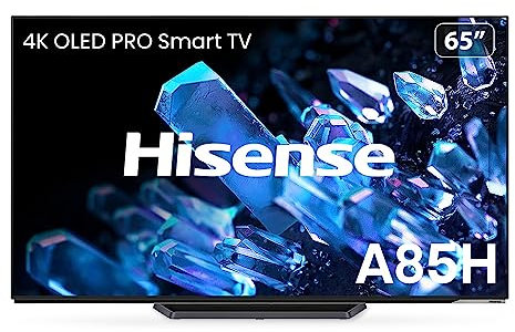 Hisense 65A85H OLED 164cm (65 Zoll) Fernseher, 4K, HDR, Dolby Vision IQ & Atmos, IMAX Enhanced, Filmmaker Mode, 120Hz, Alexa Built-in, Google Assistant, Game Mode Pro, DTS Virtual X, anthrazit [2022 ]