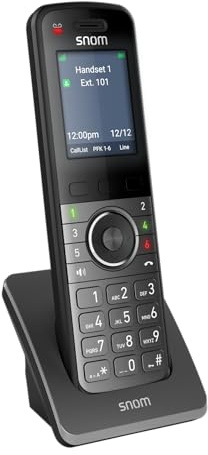 Snom M55 DECT Mobilteil mit Ladeschale, 2,4 Farbdisplay, Schnurlos, OTA Updates, Gürtel-Clip, Intuitiv, Zero-Touch via M500 DECT-Basis, 1500 mAh, 12h HD-Gesp