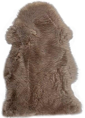 Knutzen Wohnen Lammfell Echt 50 x 80 cm Hellbraun - Natürliches & wärmendes Lammfell für Sofa - Kuscheliger Begleiter für Ihr gemütliches Zuhause