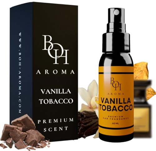 BOH Aroma Profumo per Auto VANILLA TOBACCO - Deodorante per Interni, Neutralizza Odori, Accessori Auto - 60ml