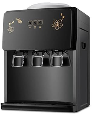 Dispensador de agua eléctrico, máquina de hielo y bebidas calientes de escritorio for el hogar y la oficina, fuente de agua de calentamiento instantáneo, herramienta for beber(White Ice and Hot)