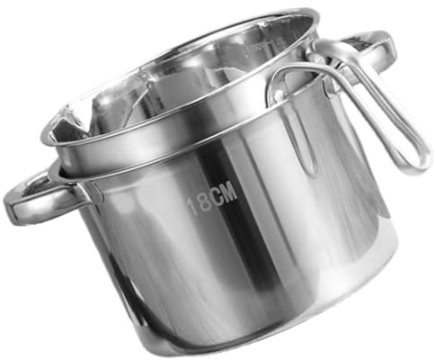 Hoement Pentola Bagnomaria in Acciaio Per Sciogliere e Cioccolato Ciotola Da Beccuccio Versatore Per Dolci e Formaggio