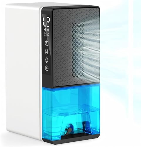 AUIFFER Deshumidificador 2300ML Silencioso, Deshumidificador Eléctrico con Modo Sueño, Descongelación Automática, Control de Humedad y Temporizador 24H, Para Dormitorio Baño Sótano y Apartamento
