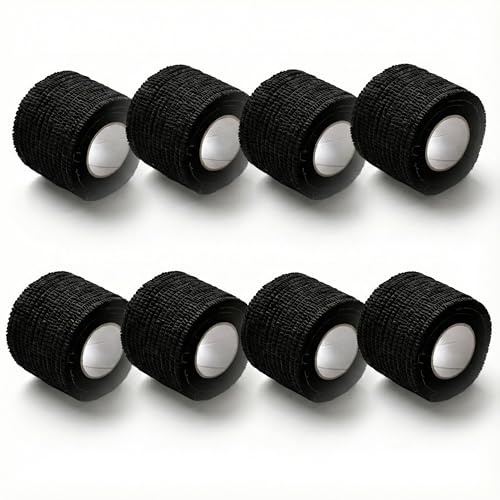 Bende Elastiche Coesive (Set da 8) – Benda Autoadesiva 5cm x 4m – Tessuto Leggero e Traspirante per il Massimo Comfort ad Alta Resistenza – Ideali per lo Sport e Uso Medico- Latex free