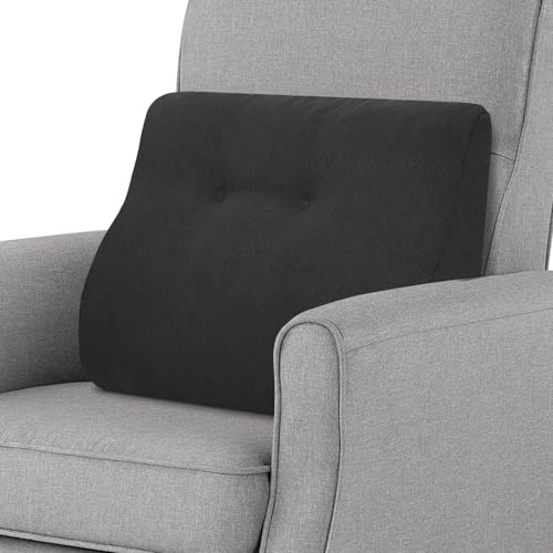 GOFORIT Ergonomisches Rückenkissen für Sofa & Sessel - Zweilagiges Memory-Schaum Lendenkissen mit festem Halt - Formstabiles Lendenwirbelkissen für langes Sitzen, Waschbarer Bezug, für Bett & Couch