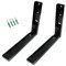First4Spares Universal Extendable Microwave Wall Mounting Brackets Heavy Duty Black