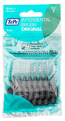 Tepe Interdental Brush 1.3mm Gray 1 Pack, 8 Pieces