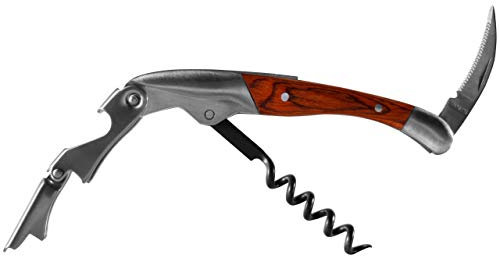 Professionale Coltello da cameriere cavatappi cavatappi doppia leva legno laccato