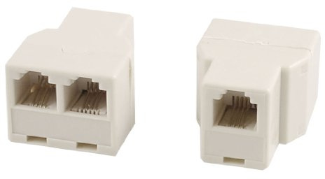sourcing map RJ11 6P4C Splitter, 1-to-2 Female, 2-Pack, for Phone & Fax