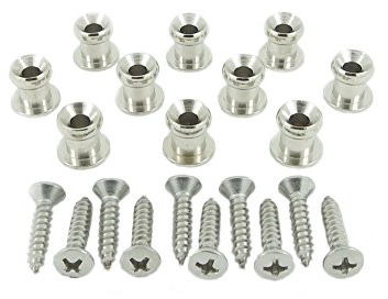 BP 242 - Botones Noruegos de Latón Niquelado con Tornillos de Acero Inoxidable (10 Sets)