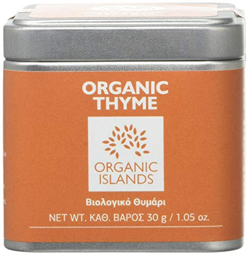 Organic Islands Herbs Greek Thyme Single Cube Tin, 30 g (Pack of 2)