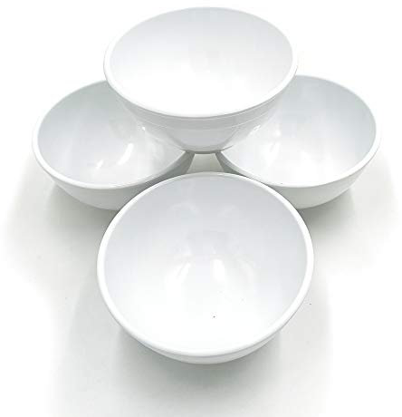 MCM service Coppetta in melamina Bianco cm 13 Made in Italy Set da 4