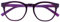 OPULIZE Blu-Brille Blaulichtfilter Cool Rund Rahmen Federscharniere Verbessern Den Schlaf Computerbrille Gaming Entspiegelt Lila Herren Damen B5-5 +0.00